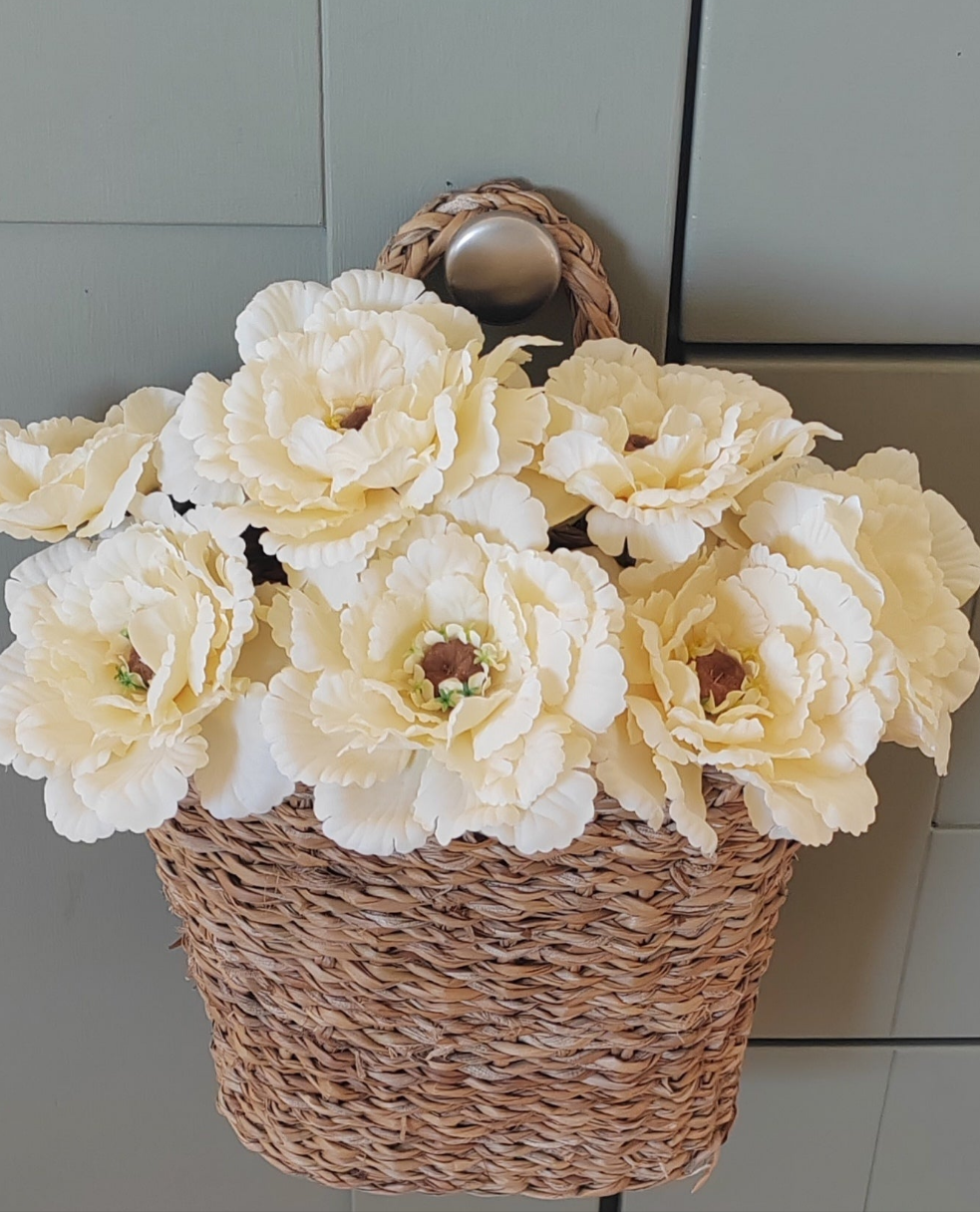 Garden Lace Faux Peony Stem