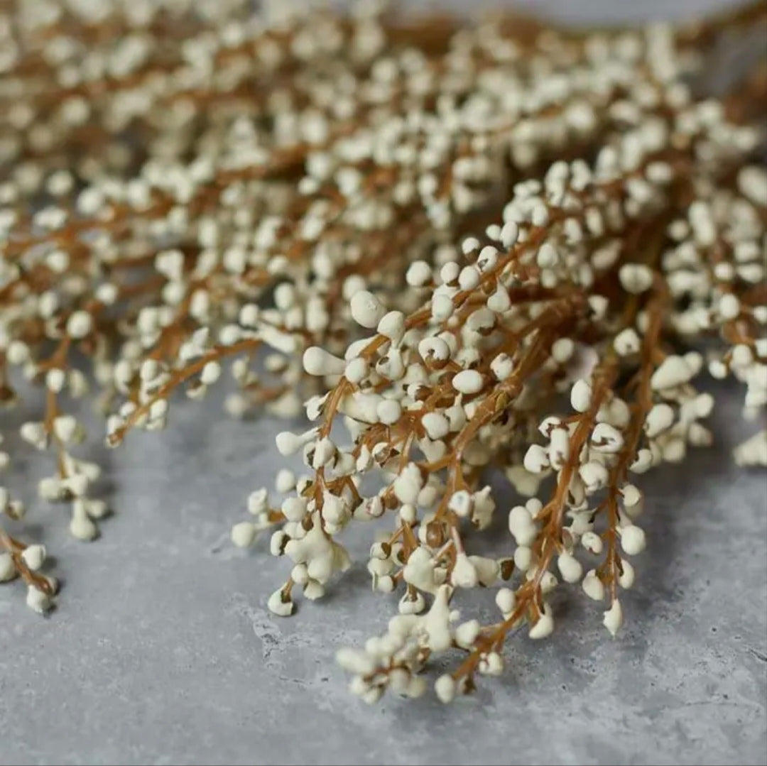 Cream Heather Faux Stem