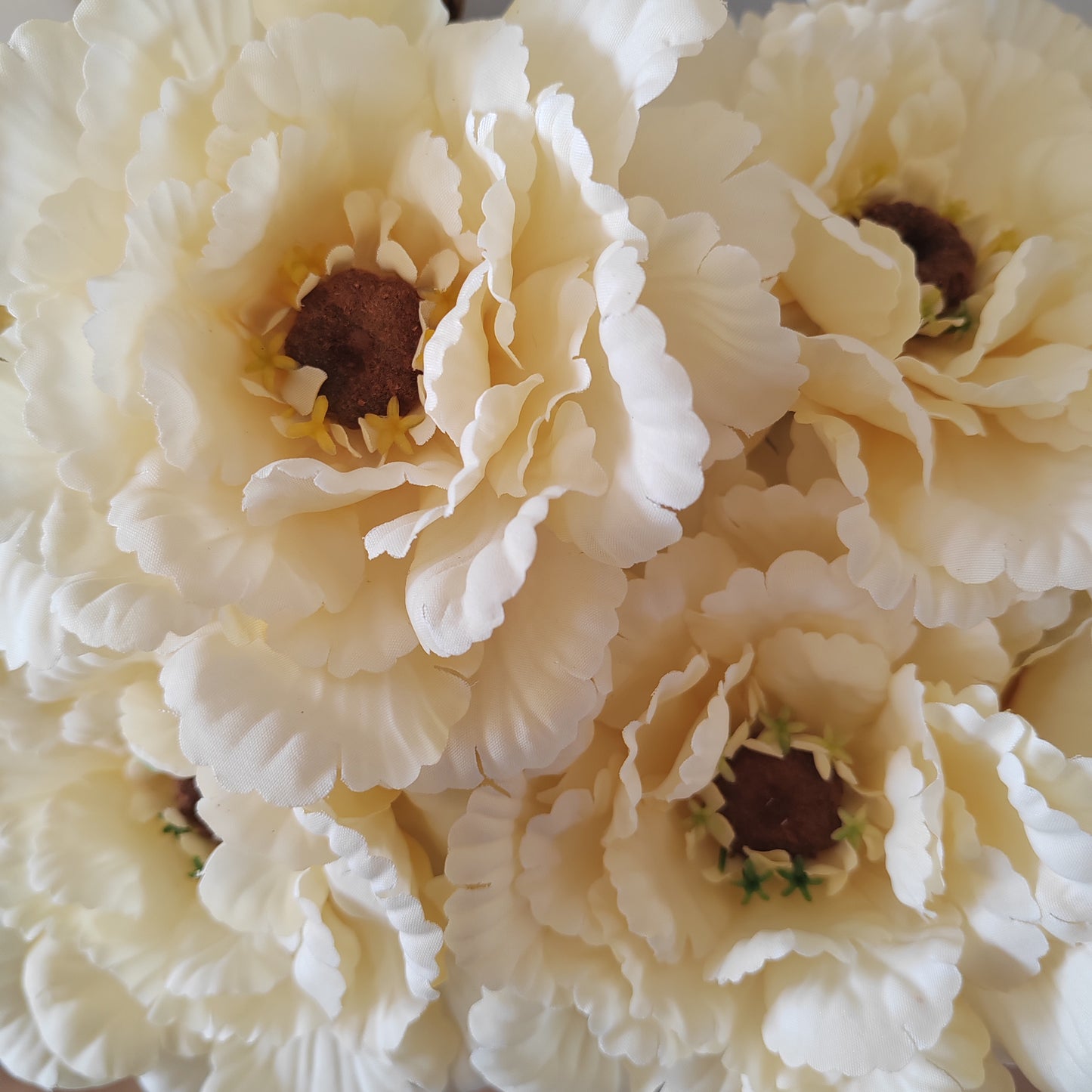 Garden Lace Faux Peony Stem