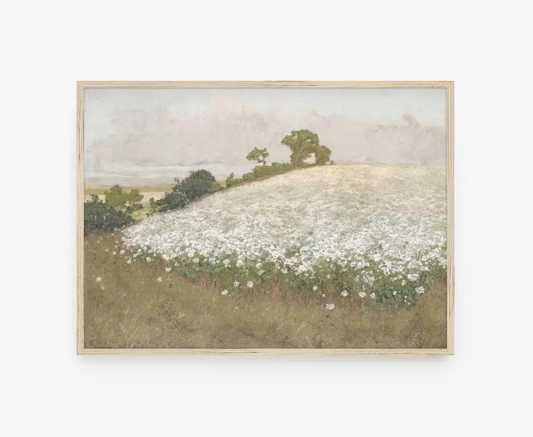 Vintage Floral Field Painting ( 8 x 10)