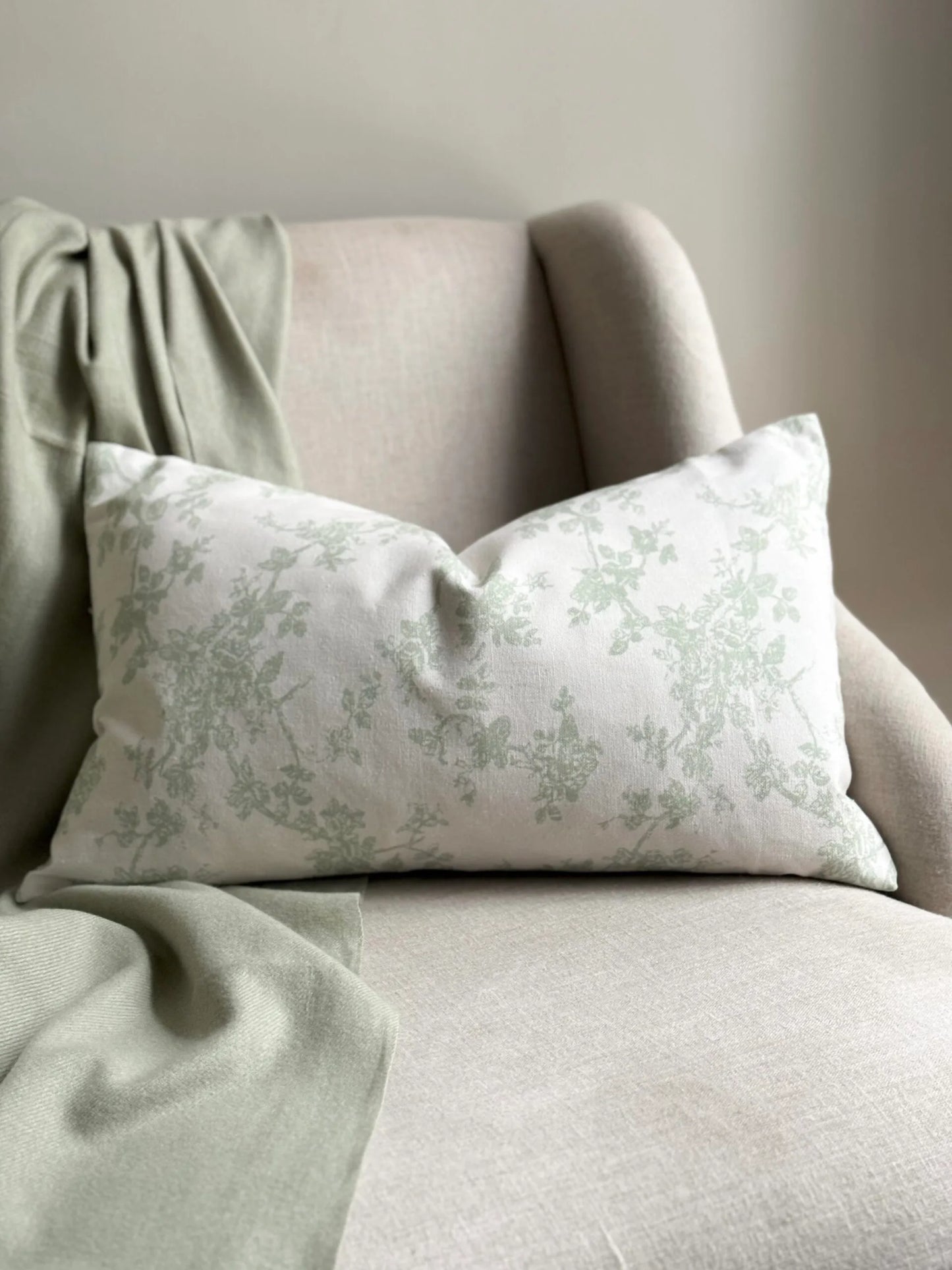 Ella Soft Sage Green Throw
