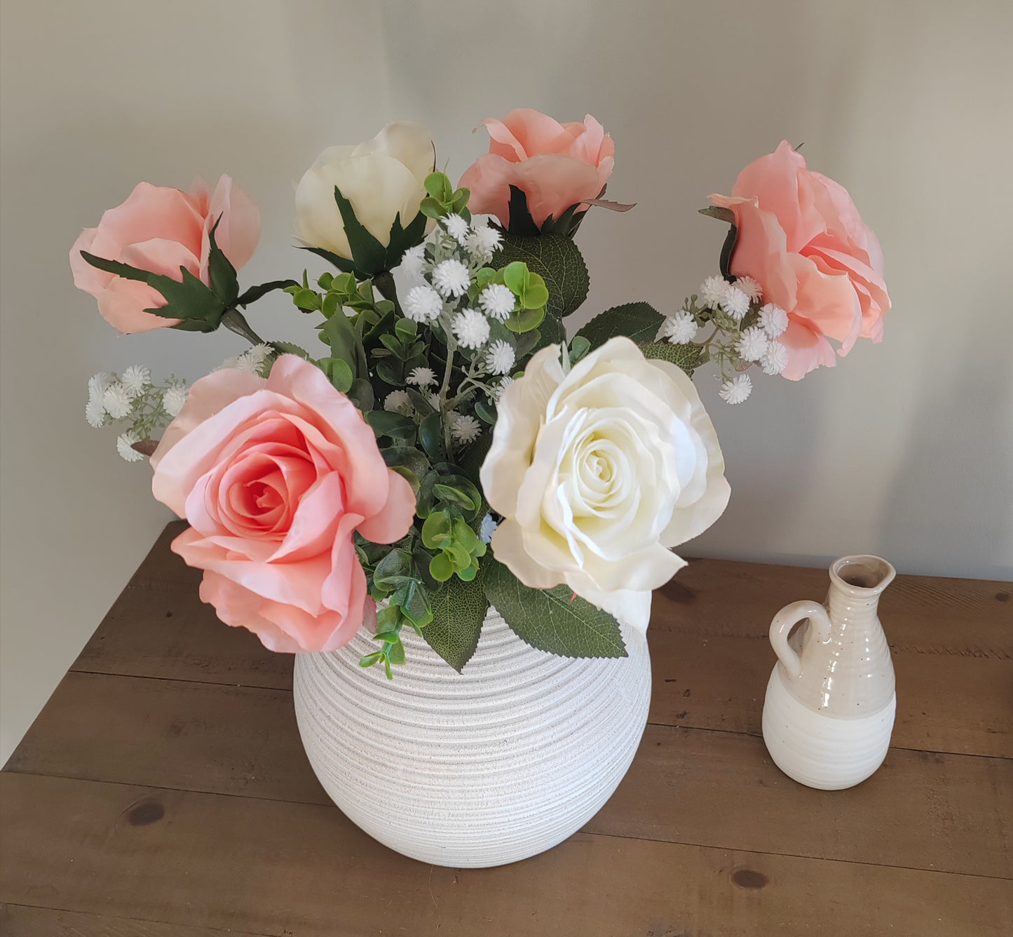 Cream Open Rose Single Stem