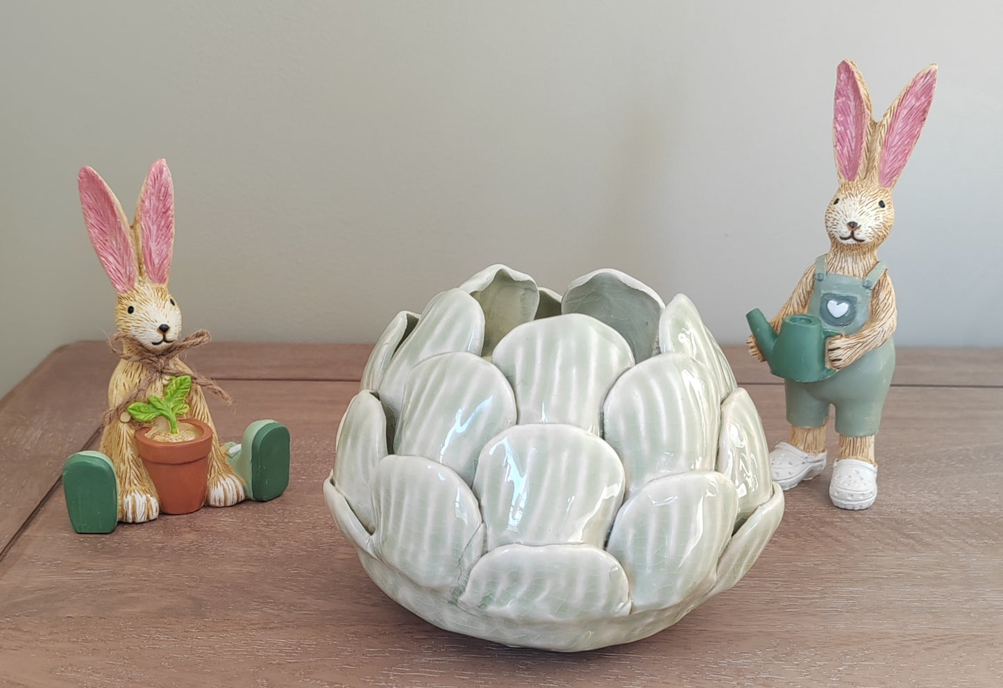 Green Artichoke Candle Holder