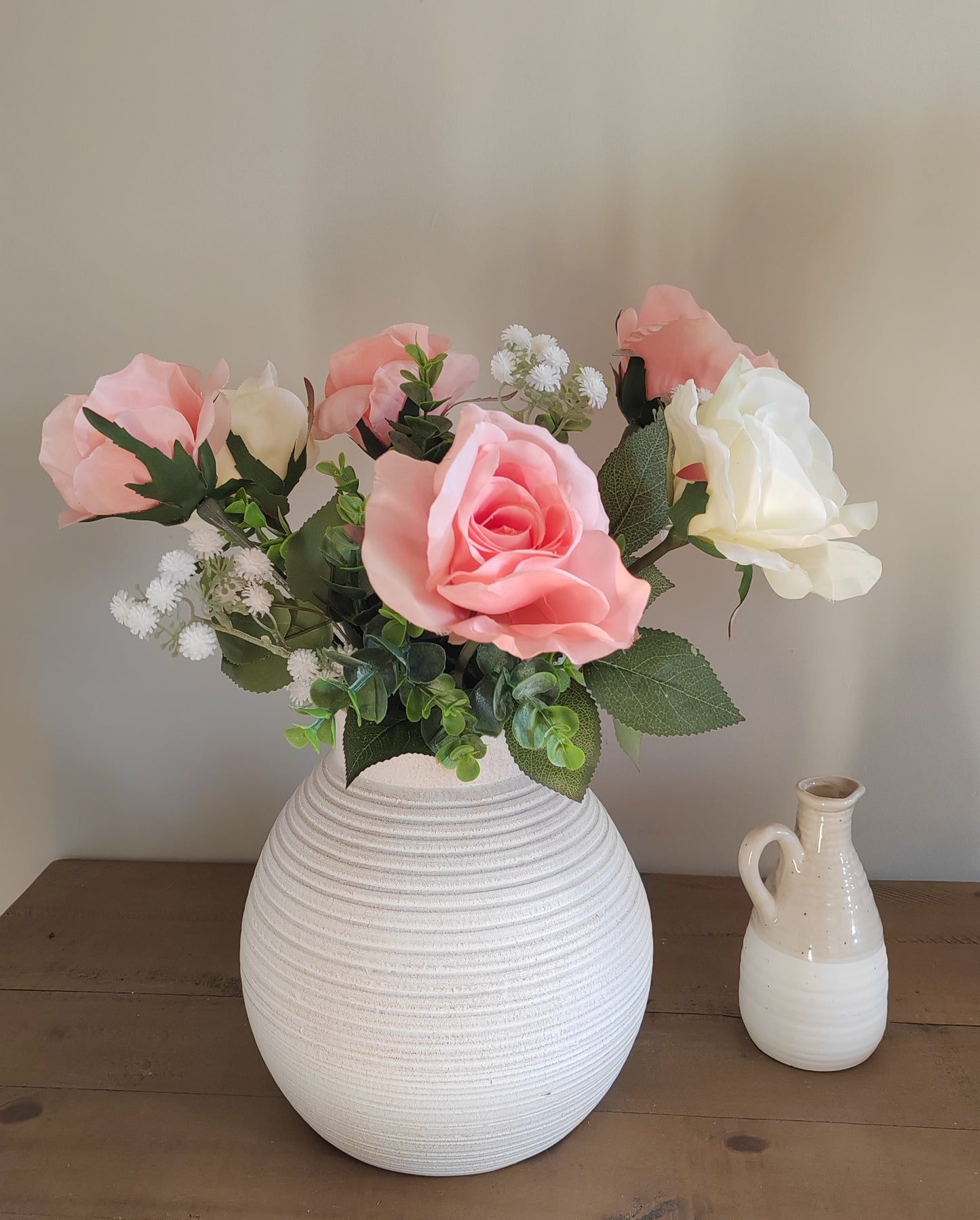Cream Open Rose Single Stem