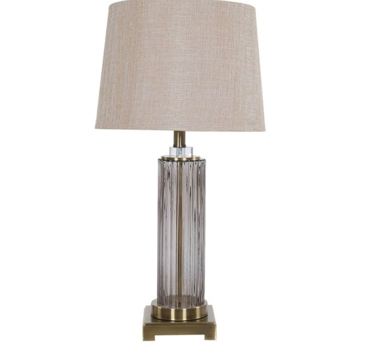 Antique Brass Glass Table Lamp