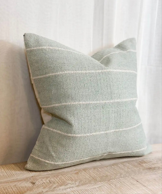 Isla Stripe Sage Green Cushion