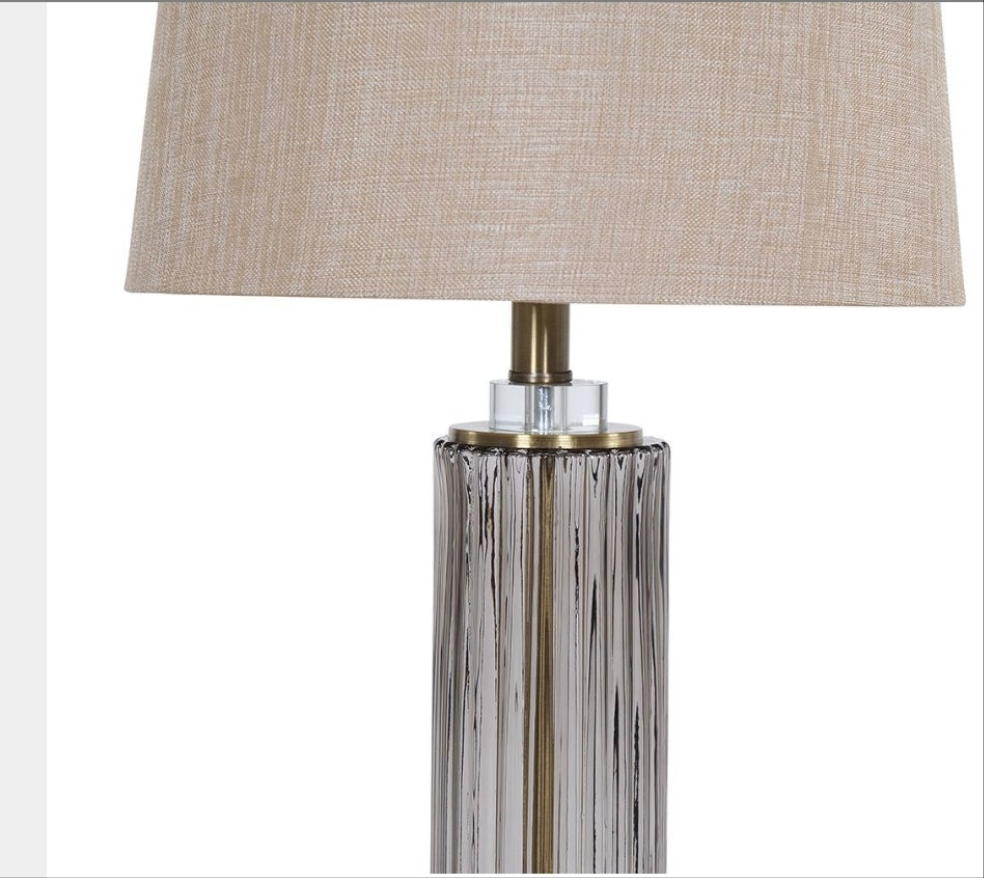 Antique Brass Glass Table Lamp