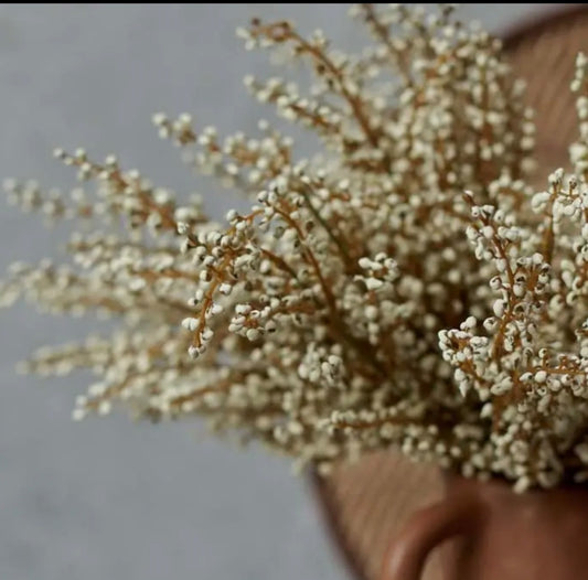 Cream Heather Faux Stem