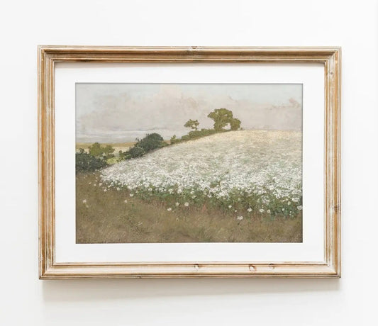 Vintage Floral Field Painting ( 8 x 10)