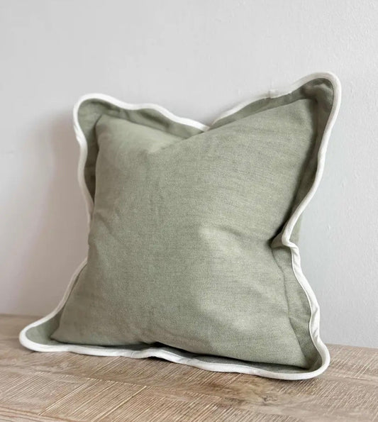 Erin Sage Scalloped Linen Blend Cushion